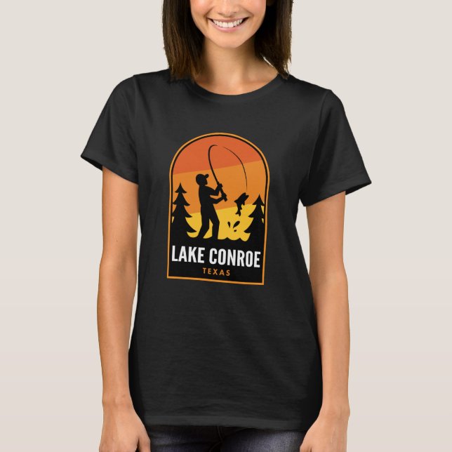 Camiseta Lake Conroe Texas Fishing (Anverso)