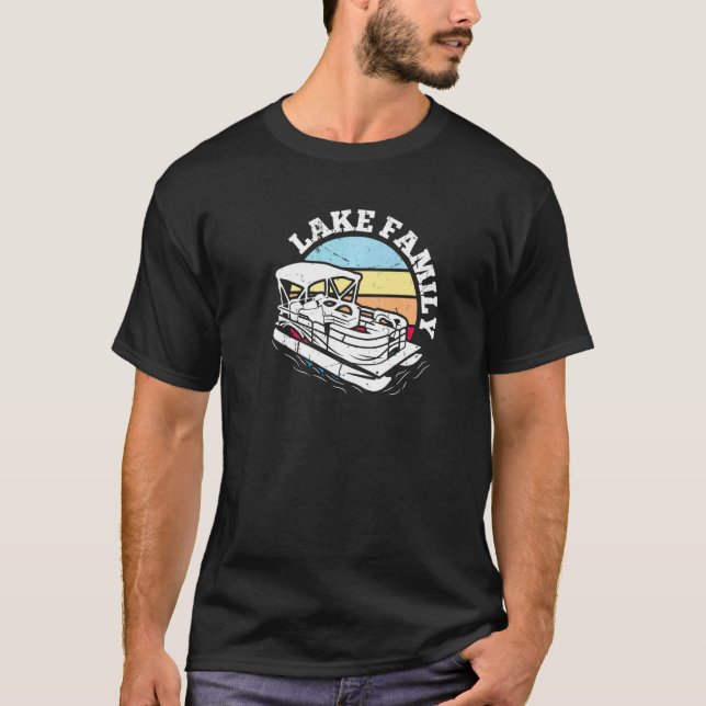 Camiseta Lake Family Bot Weekend Summer Pontoon Boat Da (Anverso)
