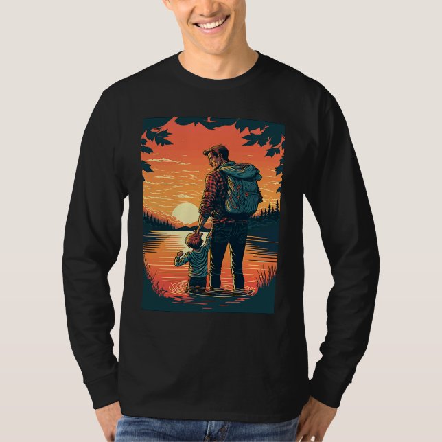 Camiseta Lake Fishing Trip Father And Child Lake Adventure (Anverso)