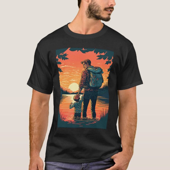 Camiseta Lake Fishing Trip Father And Child Lake Adventure (Anverso)