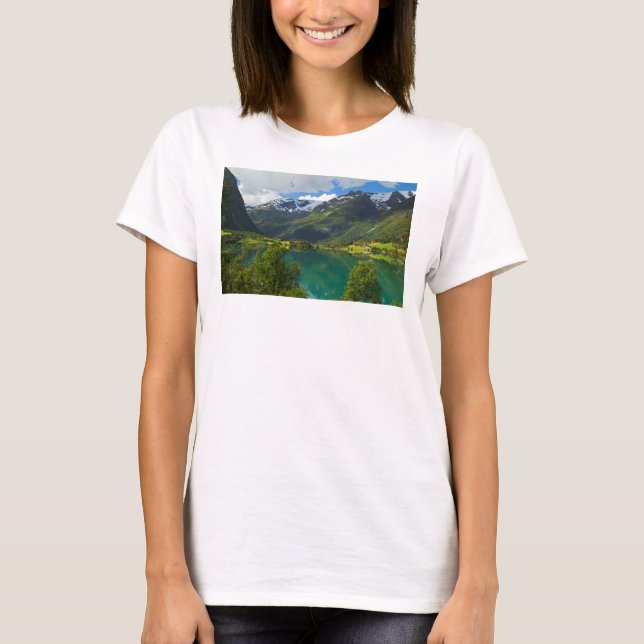 Camiseta Lake Floen scenic, Norway (Anverso)