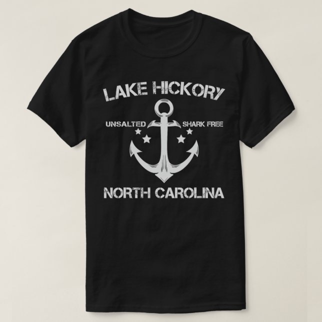 Camiseta LAKE HICKORY NORTH CAROLINA Funny Fishing Camping (Diseño del anverso)