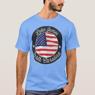 Camiseta Lake James: Patriotic North Carolina Souvenir T-S