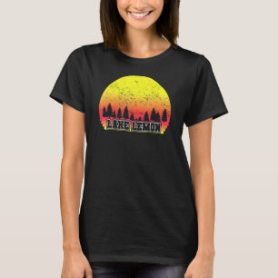 Camiseta Lake Lemon Indiana Retro Scenic Sunset Graphic