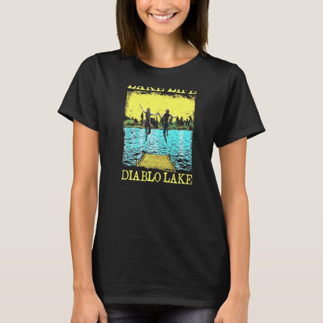 Camiseta Lake Life Diablo Lake Swimming Washington Swim (Anverso)