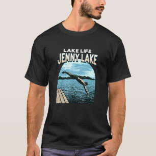 Camiseta Lake Life Jenny Lake Swimming Wyoming Swimmer