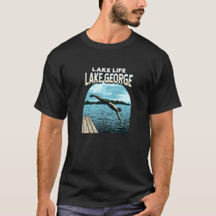 Camiseta Lake Life Lake George Swimming New York Swimmer Sw
