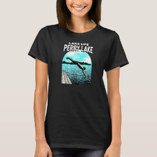Camiseta Lake Life Perry Lake Swimming Kansas Swimmer