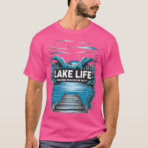Camiseta Lake Life Quote Adventure Nature Mountains Senderi