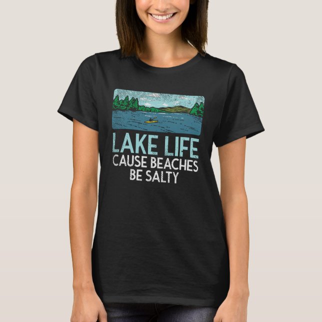 Camiseta Lake Life Salty Beaches (Anverso)