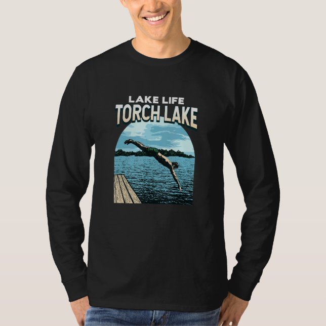 Camiseta Lake Life Torch Lake Swimming Michigan Swimmer Swi (Anverso)