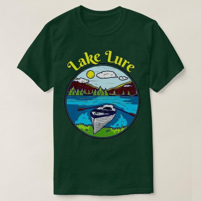 Camiseta Lake Lure Clothing North Carolina Retro Boating  (Diseño del anverso)