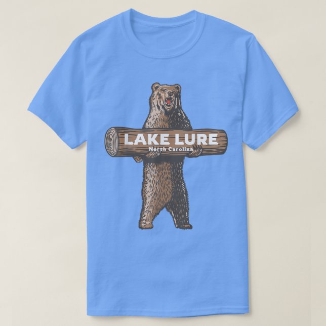 Camiseta Lake Lure North Carolina NC Growling Bear Vacation (Diseño del anverso)