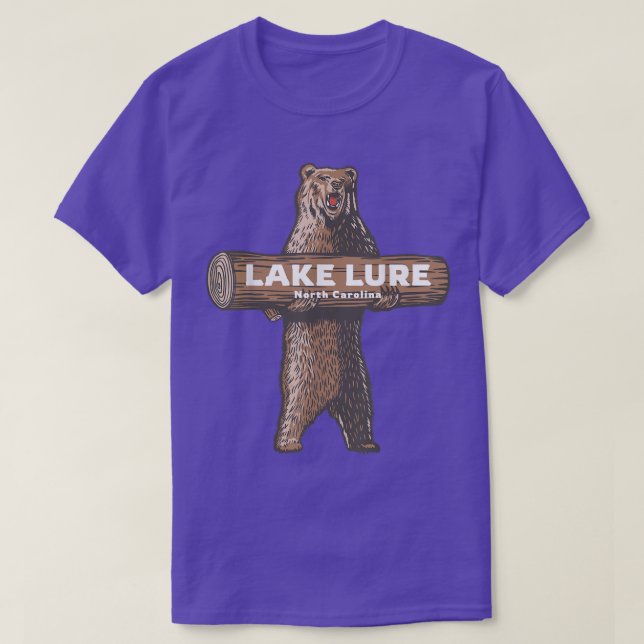 Camiseta Lake Lure North Carolina NC Growling Bear Vacation (Diseño del anverso)