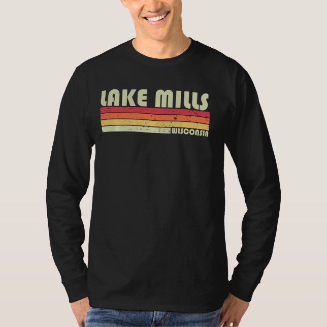 Camiseta LAKE MILLS WI WISCONSIN Funny City Home Roots Rega (Anverso)