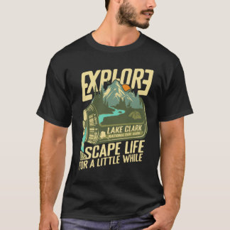 Camiseta Lake National Park Alaska Live Love Camp Retro In 