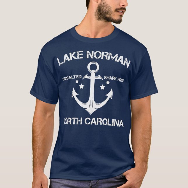 Camiseta LAKE NORMAN NORTH CAROLINA Funny Fishing Camping (Anverso)