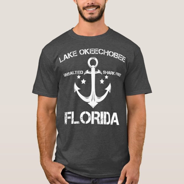Camiseta LAKE OKEECHOBEE FLORIDA Funny Ping Camping (Anverso)