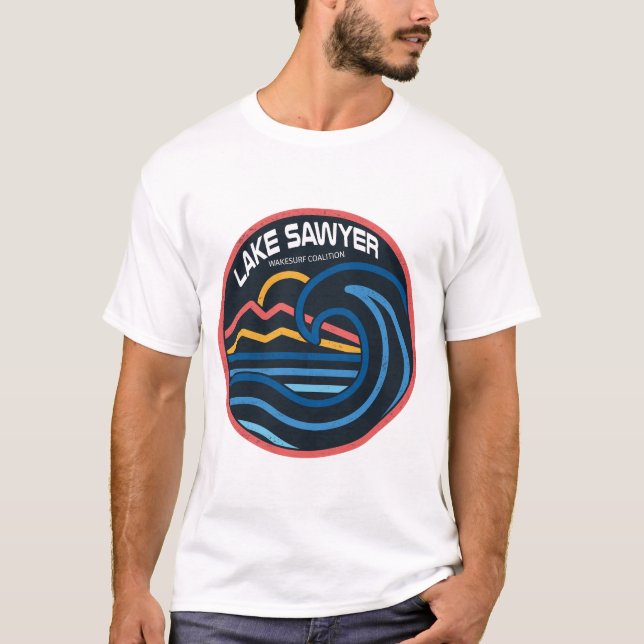 Camiseta Lake Sawyer Wake Surf Men's Shirt (Anverso)
