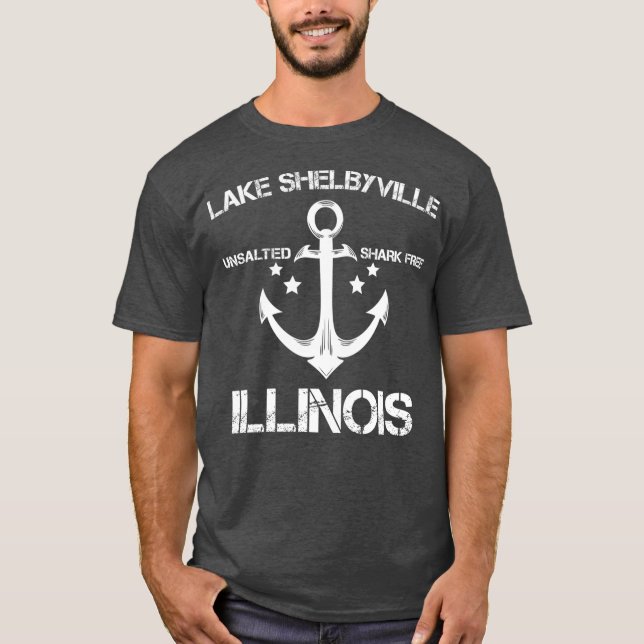 Camiseta LAKE SHELBYVILLE ILLINOIS Funny Ping Camping (Anverso)