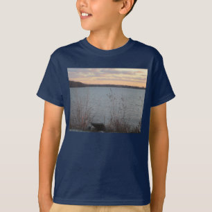 Camiseta Lake Shore Sunset Kids Dark T-Shirt