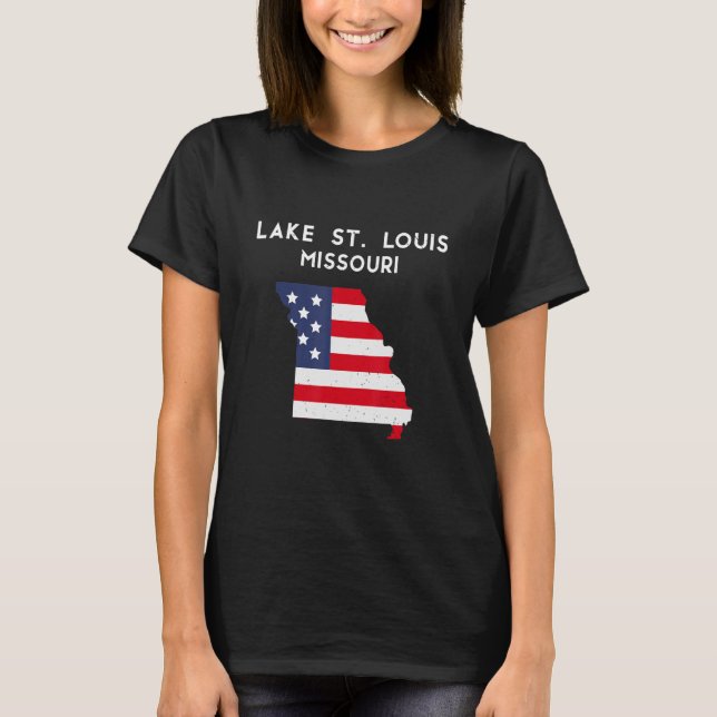 Camiseta Lake St Louis Missouri USA State America Travel Mi (Anverso)