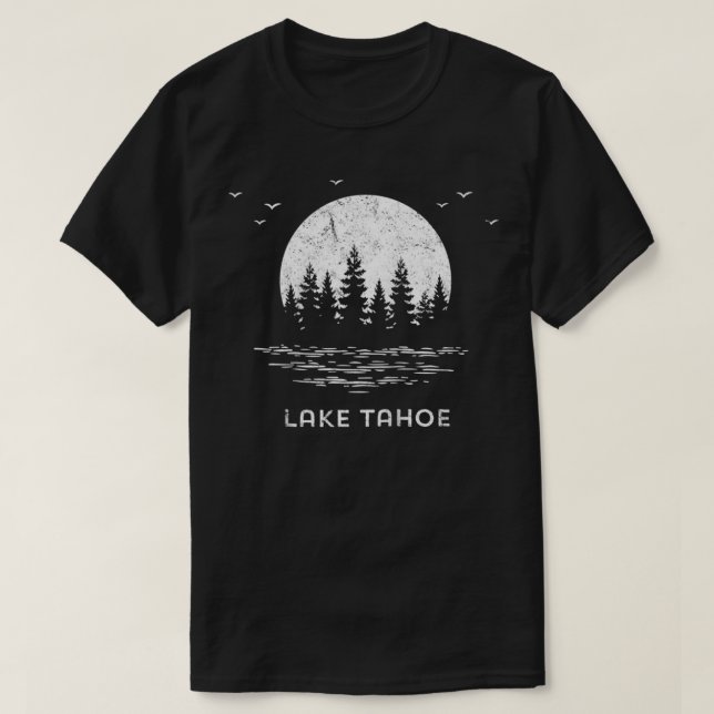 Camiseta Lake Tahoe California Nevada Mountain Resort Moon  (Diseño del anverso)