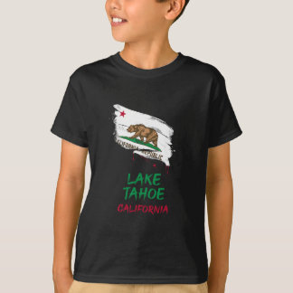 Camiseta Lake Tahoe California Paint Splatter Flag Vacation