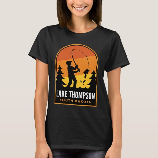 Camiseta Lake Thompson South Dakota Fishing (Anverso)
