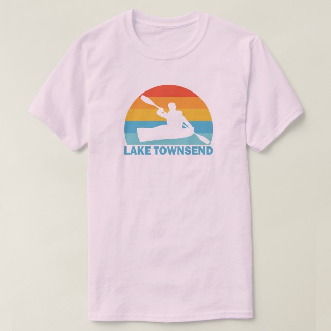 Camiseta Lake Townsend North Carolina Kayak (Diseño del anverso)