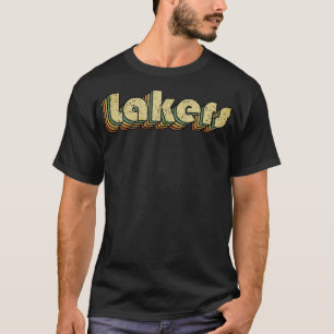 Camiseta Lakers Vintage Rainbow Typography Style 70s