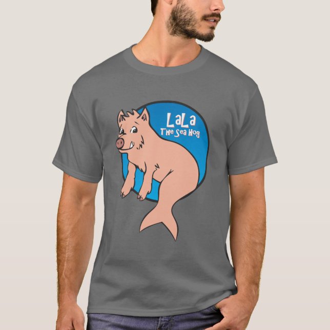 Camiseta LaLa: El cerdo del mar - oscuridad adulta (Anverso)