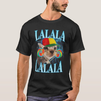 Camiseta Lalalalalala Gracioso Gato Con Vela De Lollipop Pa