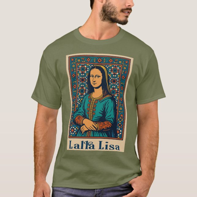 Camiseta Lalla Lisa - Mona Lisa con arte marroquí musulmán (Anverso)