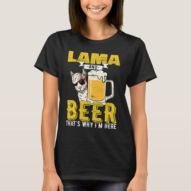 Camiseta Lama Beer Lamas Alcohol (Anverso)