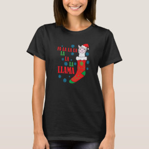 Camiseta Lama en Navidades conmociona a Santa Claus