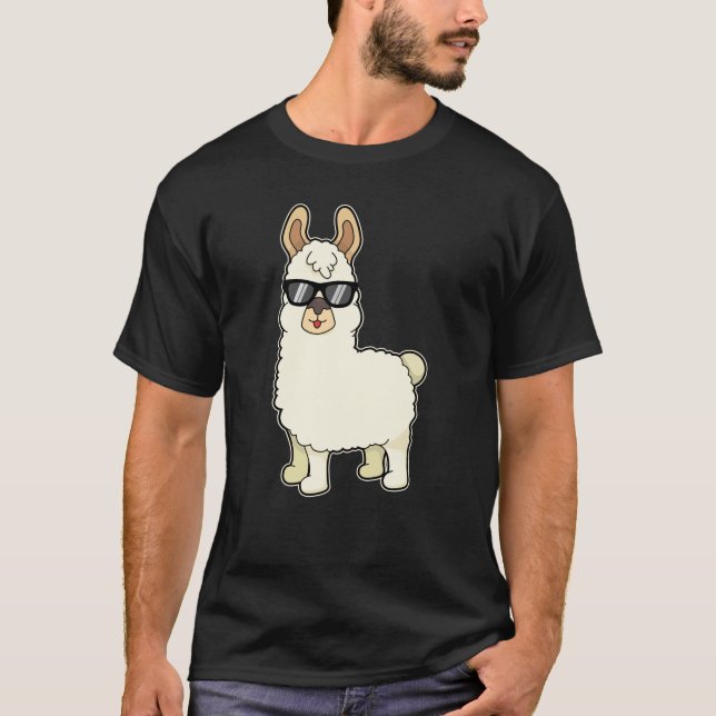 Camiseta Lama Guay Alpaca Sungafas Funny (Anverso)