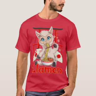 Camiseta Lama Ramen Japón Chicas de regalos de anime