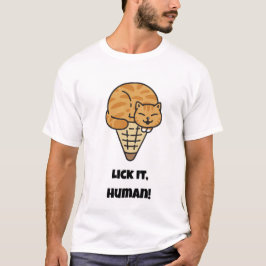 Camiseta Lámalo, humano. Gato gracioso