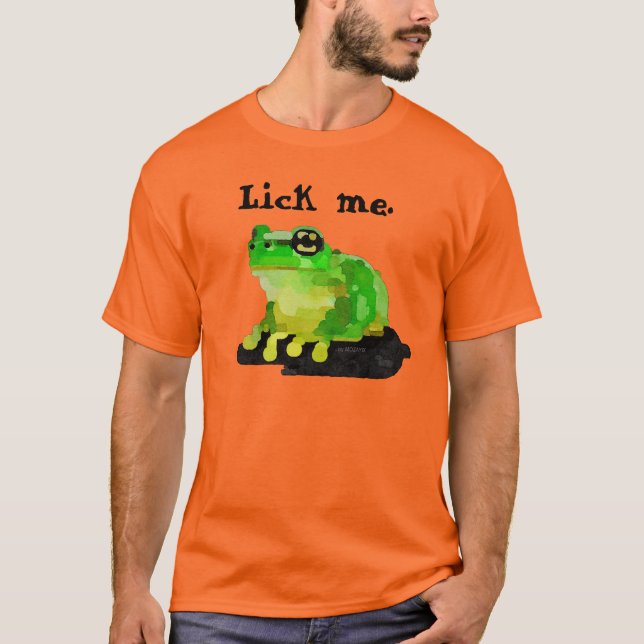 Camiseta "Lámame. "Camiseta psicoactiva del teñido anudado (Anverso)