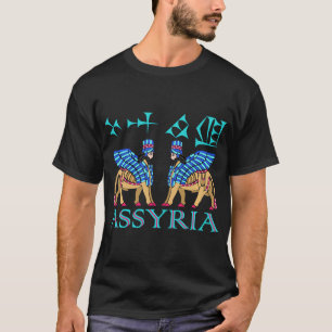 Camiseta Lamassu gemelo, con pullove de texto cuneiforme as