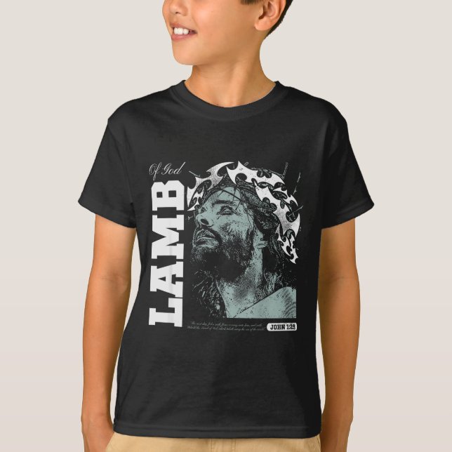 Camiseta Lamb Of God - Christian Bible Verse Faith  (Anverso)