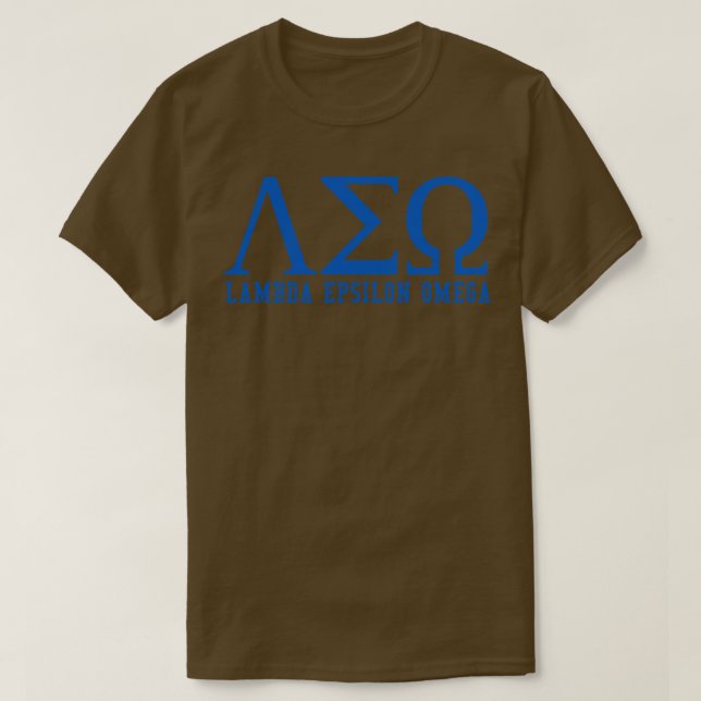Camiseta Lambda Epsilon Omega (Diseño del anverso)