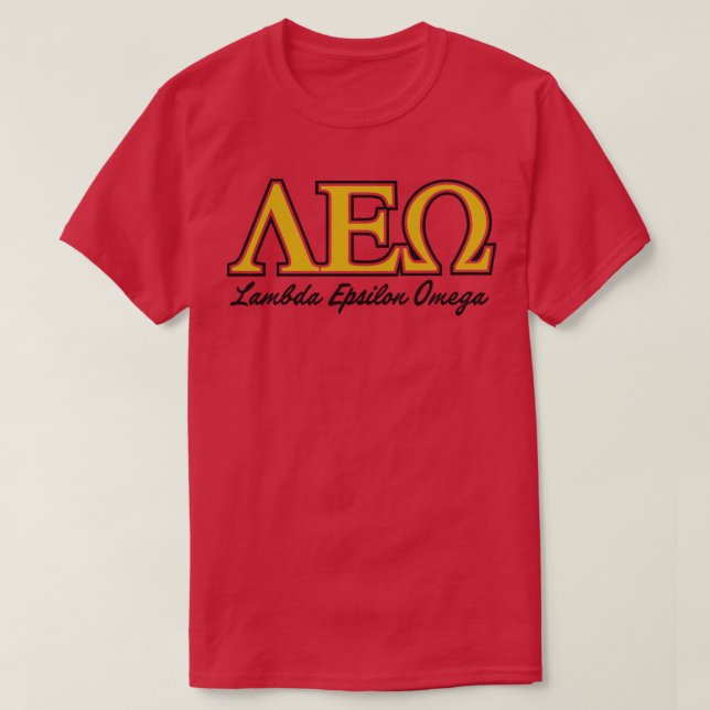 Camiseta Lambda Epsilon Omega 1 (Diseño del anverso)