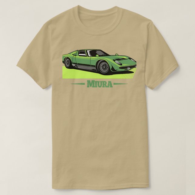 Camiseta Lamborghini Miura Green (Diseño del anverso)