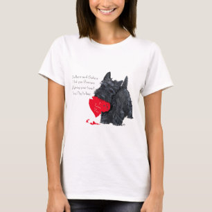 Camiseta Lamento de San Valentín del juguetón Terrier Escoc