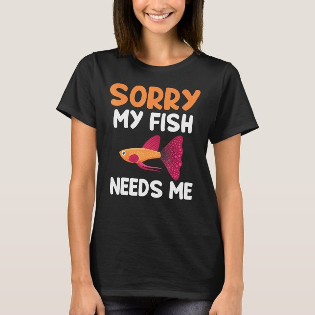 Camiseta Lamento Mi Pescado Necesito Acuario (Anverso)