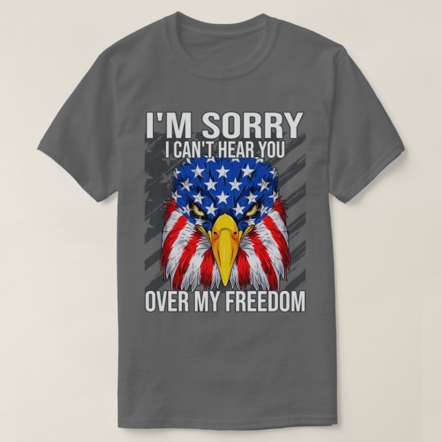 Camiseta Lamento no poder oírte 4 de julio Eagle America (Diseño del anverso)