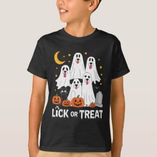Camiseta Lamer o tratar divertido fantasma perro lindo de m