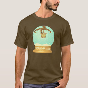 Camiseta Lámina de búho de talón de búho cae globo de nieve